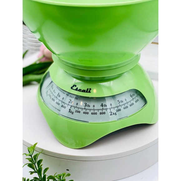Escali Lime Green Vintage Manual Kitchen Bowl Scale Design - Picture 2 of 4